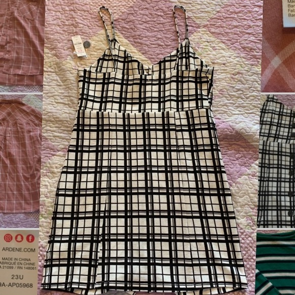 Black and ivory midi dress from Ardene. Size US LG - Picture 2 of 4